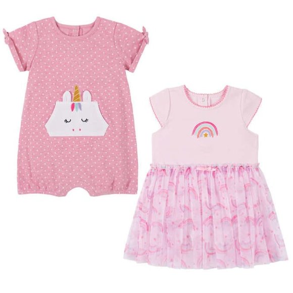 Kids' Headquarters Baby Girl 2-piece Romper Set - Picture 1 of 6